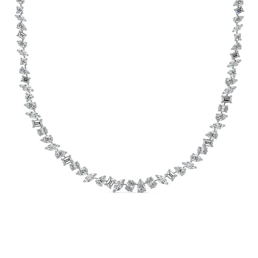 Multishape Diamond Tennis Necklace
