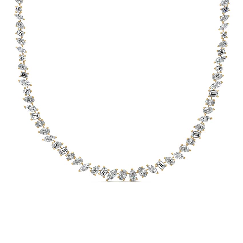 Multishape Diamond Tennis Necklace