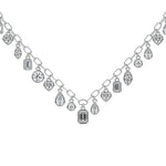 Falling Diamond Bezel Necklace