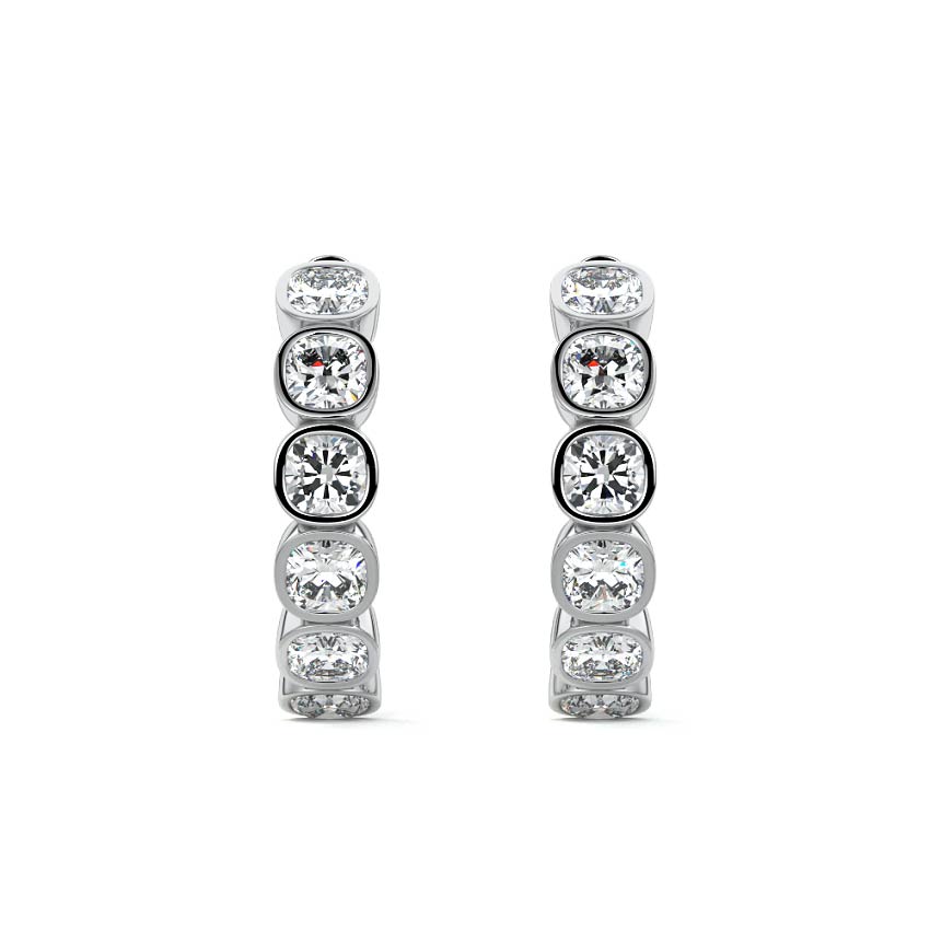 Bezel Hoop Earrings