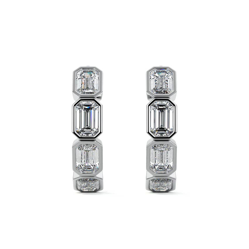 Bezel Hoop Earrings