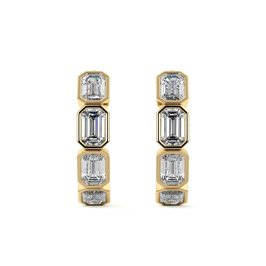 Bezel Hoop Earrings