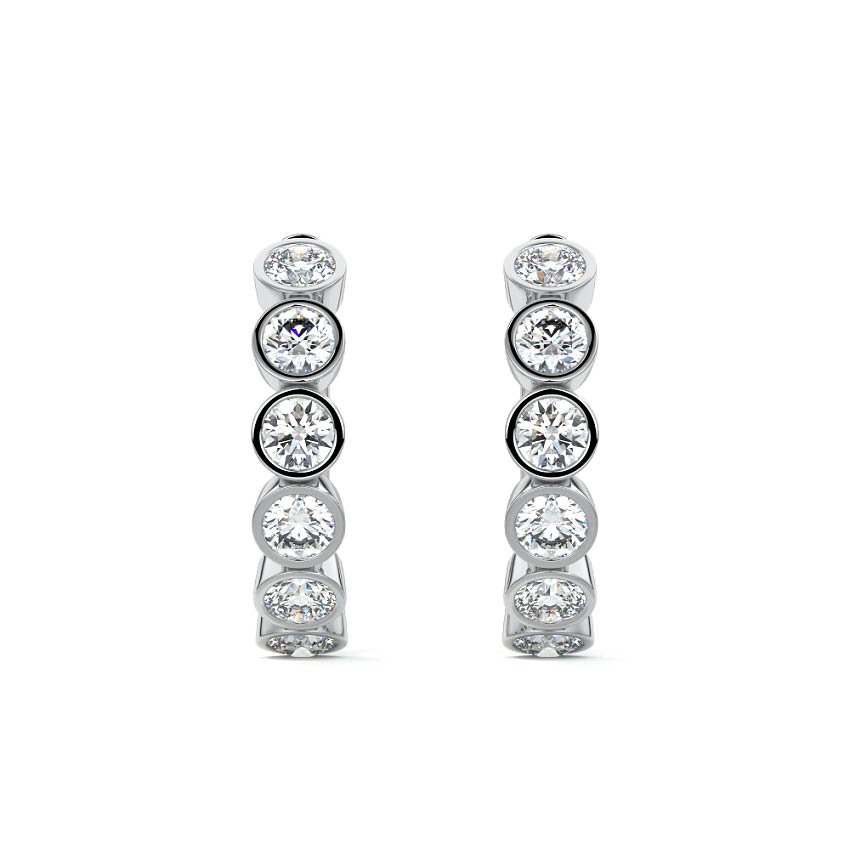 Bezel Hoop Earrings