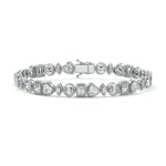 Multi Shape Unique Bezel Tennis Bracelet