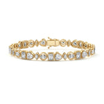 Multi Shape Unique Bezel Tennis Bracelet