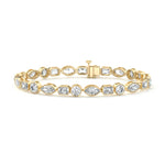 Multi Shape Bezel Tennis Bracelet