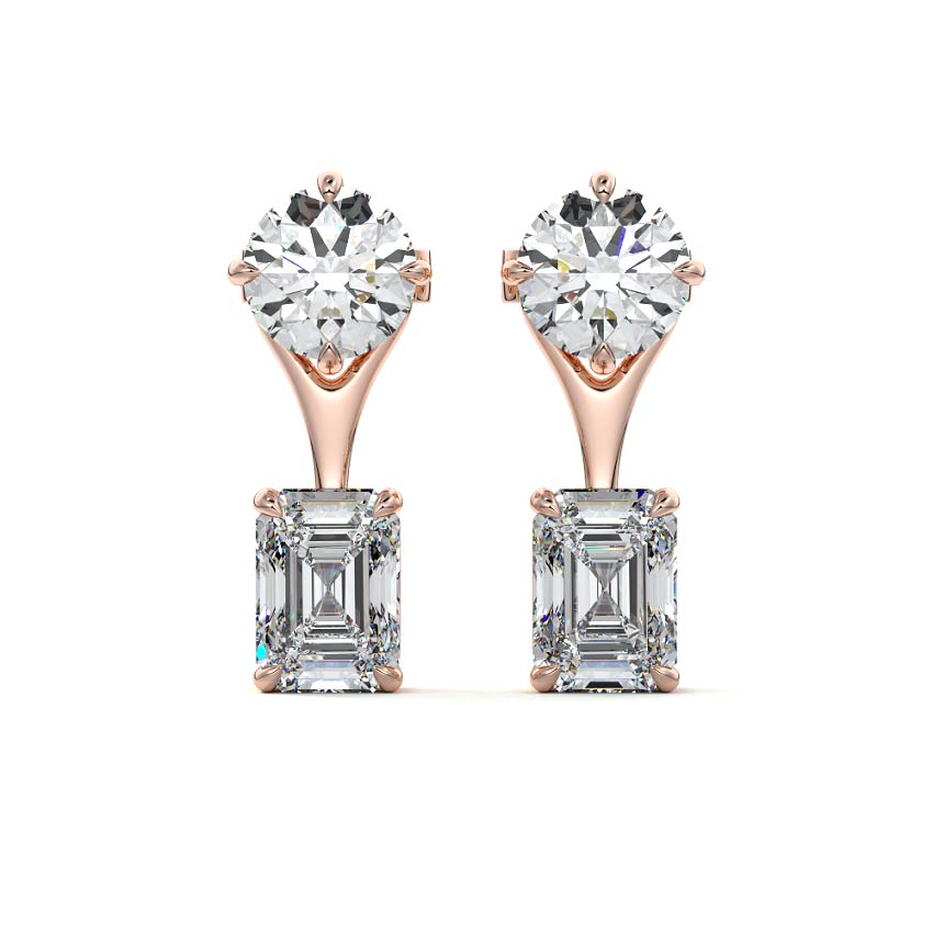 Solitaire Stud and Ear Jacket