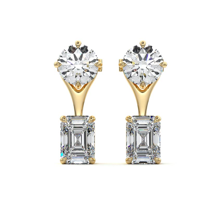 Solitaire Stud and Ear Jacket