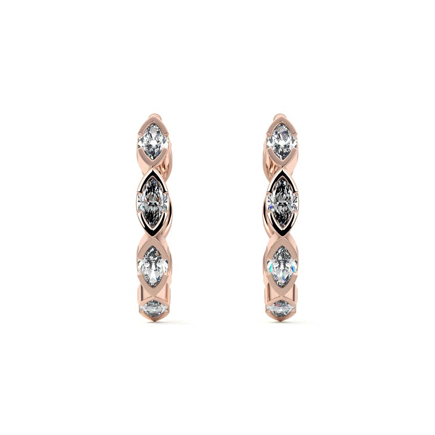 Marquise Bezel Hoops