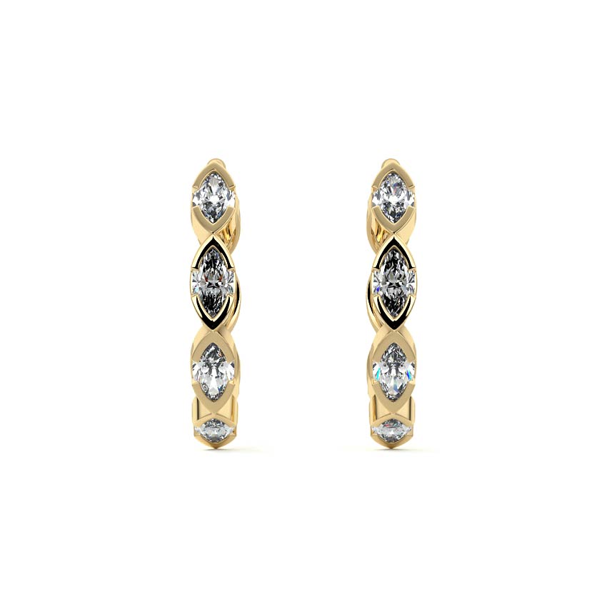 Marquise Bezel Hoops