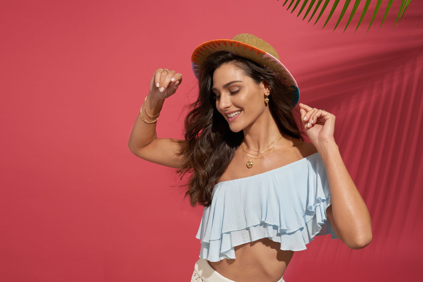 Puffed Heart Dangle Earrings