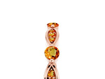 Alternating Marquise and Round Citrine Milgrain Band in Rose gold with Bezel Setting_5