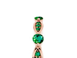 Alternating Marquise and Round Emerald Milgrain Band in Rose gold with Bezel Setting_5