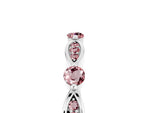 Alternating Marquise and Round Morganite Milgrain Band in Platinum with Bezel Setting_5