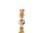 Alternating Marquise and Round Morganite Milgrain Band in Yellow gold with Bezel Setting_5