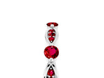Alternating Marquise and Round Ruby Milgrain Band in Platinum with Bezel Setting_5
