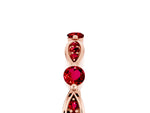 Alternating Marquise and Round Ruby Milgrain Band in Rose gold with Bezel Setting_5
