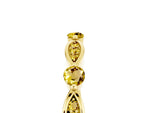 Alternating Marquise and Round Yellow Sapphire Milgrain Band in Yellow gold with Bezel Setting_5