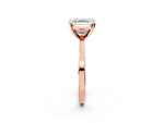 Asscher Cut Diamond Solitaire Engagement Ring in Rose gold with Prong Setting_20