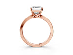 Asscher Cut Diamond Solitaire Engagement Ring in Rose gold with Prong Setting_21