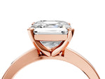 Asscher Cut Diamond Solitaire Engagement Ring in Rose gold with Prong Setting_22