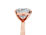 Asscher Cut Diamond Solitaire Engagement Ring in Rose gold with Prong Setting_23