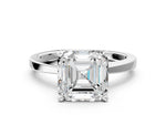 Asscher Cut Diamond Solitaire Engagement Ring in White gold with Prong Setting_18