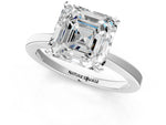 Asscher Cut Diamond Solitaire Engagement Ring in White gold with Prong Setting_19