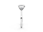 Asscher Cut Diamond Solitaire Engagement Ring in White gold with Prong Setting_20