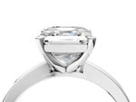 Asscher Cut Diamond Solitaire Engagement Ring in White gold with Prong Setting_22