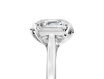 Asscher Cut Diamond Solitaire Ring in White gold with Flower Prong Setting_11