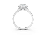 Asscher Cut Diamond Solitaire Ring in White gold with Flower Prong Setting_9