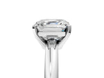 Asscher Cut Diamond Solitaire Ring in White gold with Prong Setting and Rounded Band_23