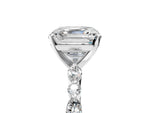 Asscher Cut Diamond Solitaire Ring in White gold with Shared Prong Marquise and Round Side Stones_17