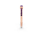 Baguette Amethyst Pavé Band in Rose gold with Bar Setting_2
