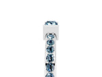 Baguette Aquamarine Pavé Band in Platinum with Bar Setting_5