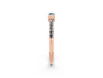 Baguette Aquamarine Pavé Band in Rose gold with Bar Setting_2