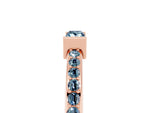 Baguette Aquamarine Pavé Band in Rose gold with Bar Setting_5