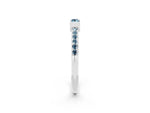 Baguette Aquamarine Pavé Band in Silver with Bar Setting_2