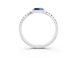 Baguette Aquamarine Pavé Band in Silver with Bar Setting_3