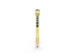 Baguette Aquamarine Pavé Band in Yellow gold with Bar Setting_2