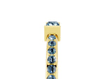 Baguette Aquamarine Pavé Band in Yellow gold with Bar Setting_5