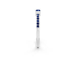 Baguette Blue Sapphire Pavé Band in White gold with Bar Setting_2