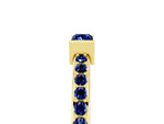 Baguette Blue Sapphire Pavé Band in Yellow gold with Bar Setting_5