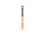 Baguette Blue Topaz Pavé Band in Rose gold with Bar Setting_2