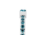 Baguette Blue Topaz Pavé Band in White gold with Bar Setting_5