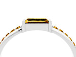 Baguette Citrine Pavé Band in Platinum with Bar Setting_4