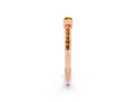 Baguette Citrine Pavé Band in Rose gold with Bar Setting_2