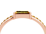 Baguette Citrine Pavé Band in Rose gold with Bar Setting_4