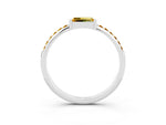 Baguette Citrine Pavé Band in Silver with Bar Setting_3